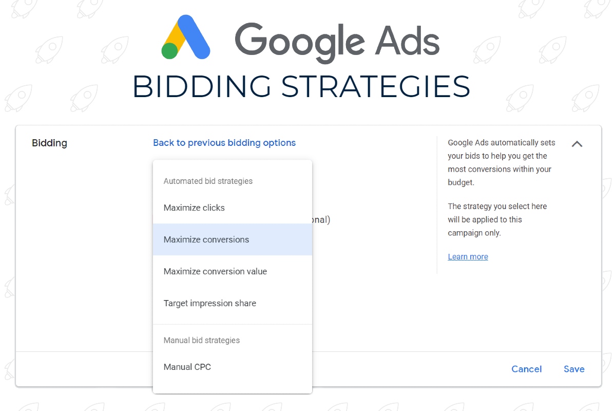 Choosing the right bidding strategy for Google Ads campaigns