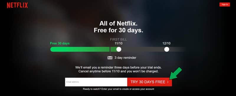 Netflix Call to Action