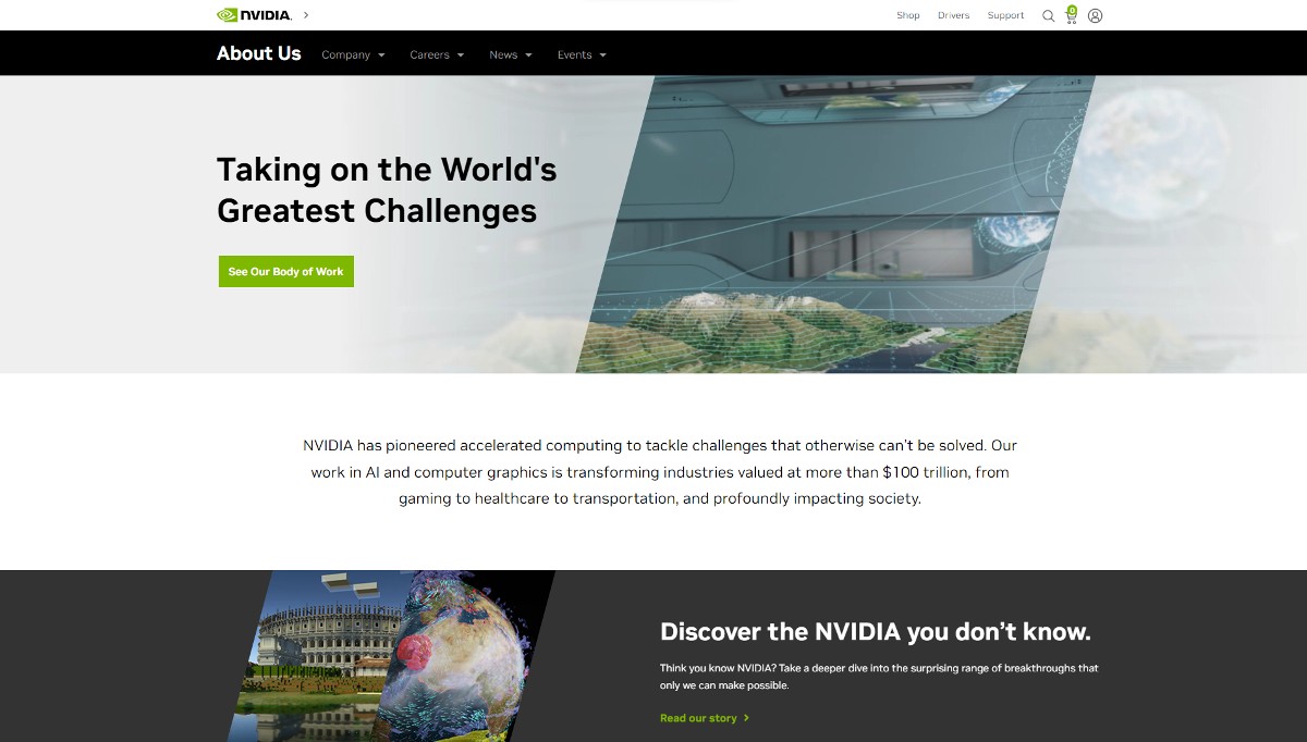 Nvidia About Page Example Content