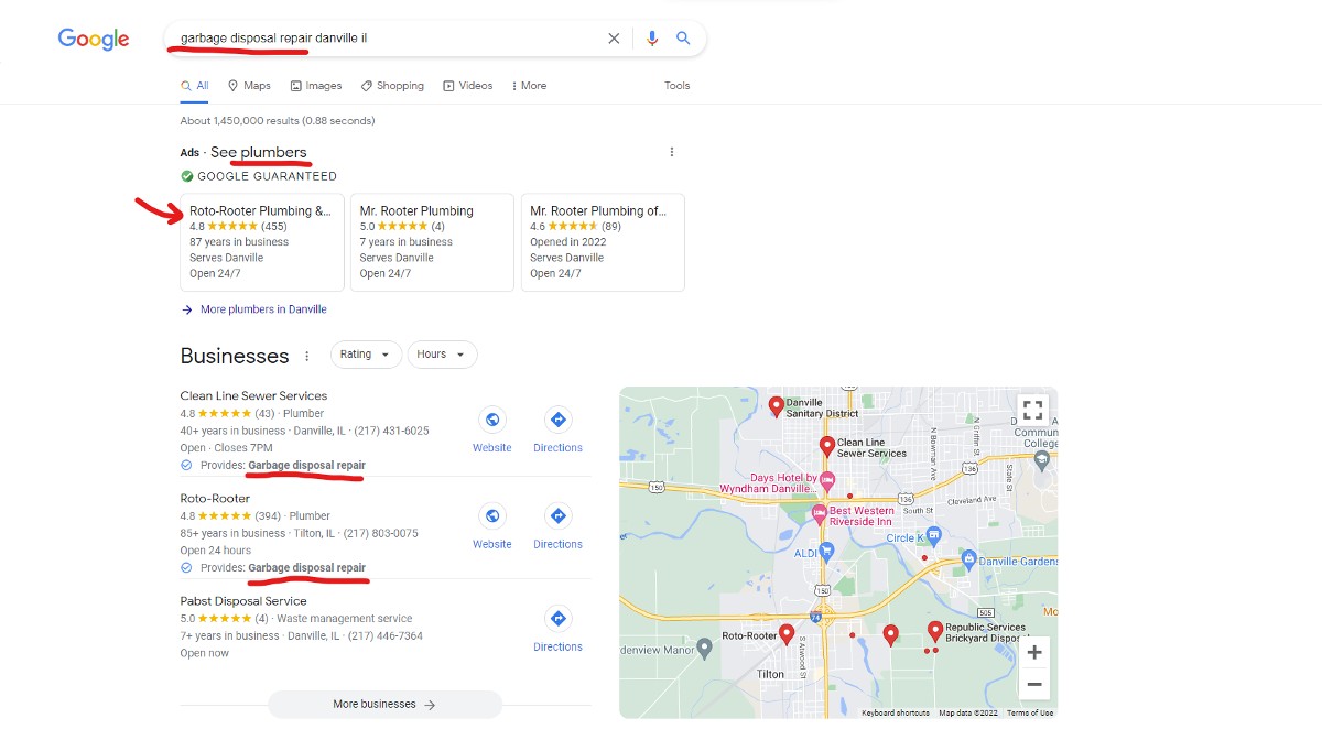 Service Page Content Tied To Google Business Profile