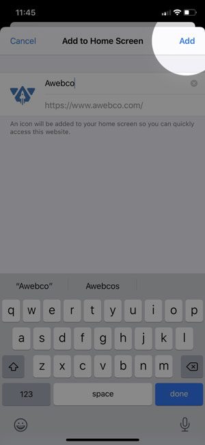 Add your Favicon to your iPhone home screen 3